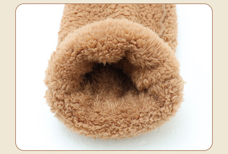 Fuzzy lilac over-the-knee plush socks