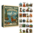 Advent calendar box with acrylic Christmas ornaments