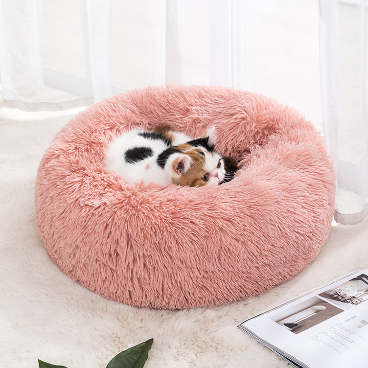 Round Winter Pet Bed, Cloth, 30 to 100cm