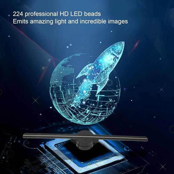 Colverro™ 3D Hologram LED Fan Display with Adjustable Brightness