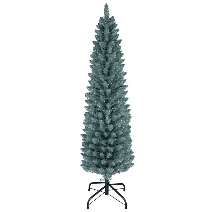 Small slim frosted pencil Christmas tree
