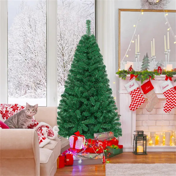 5 ft green artificial Christmas tree