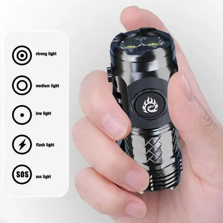 Colverro™ Mini Triple LED Flashlight with Five Light Modes and SOS