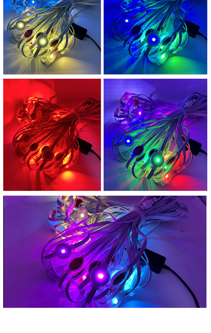 RGB permanent eave lights on house roofline
