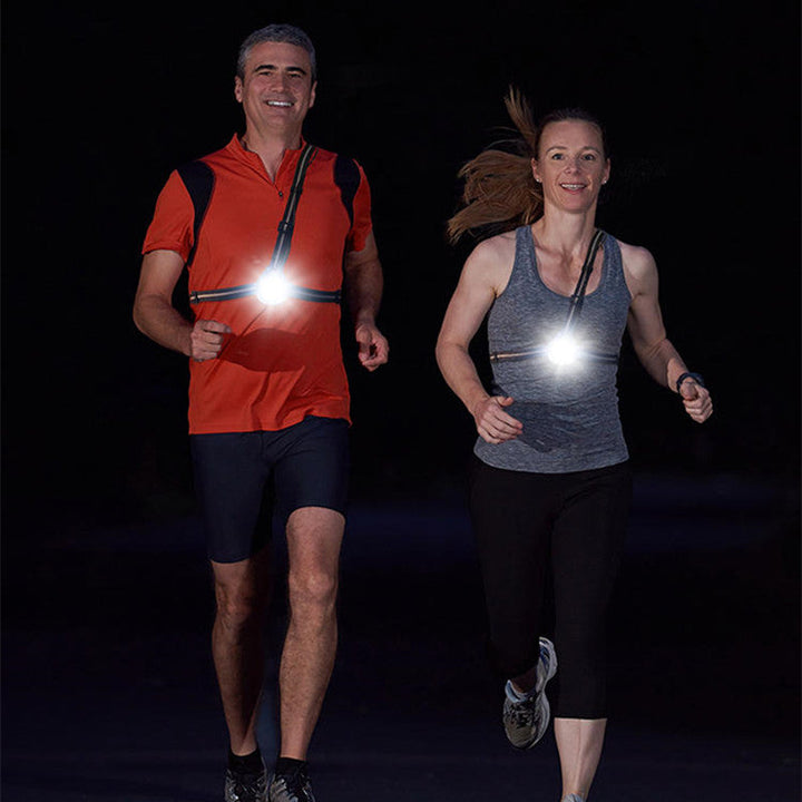 Colverro™ Running Chest Light with Adjustable Beam and Rear Safety Light