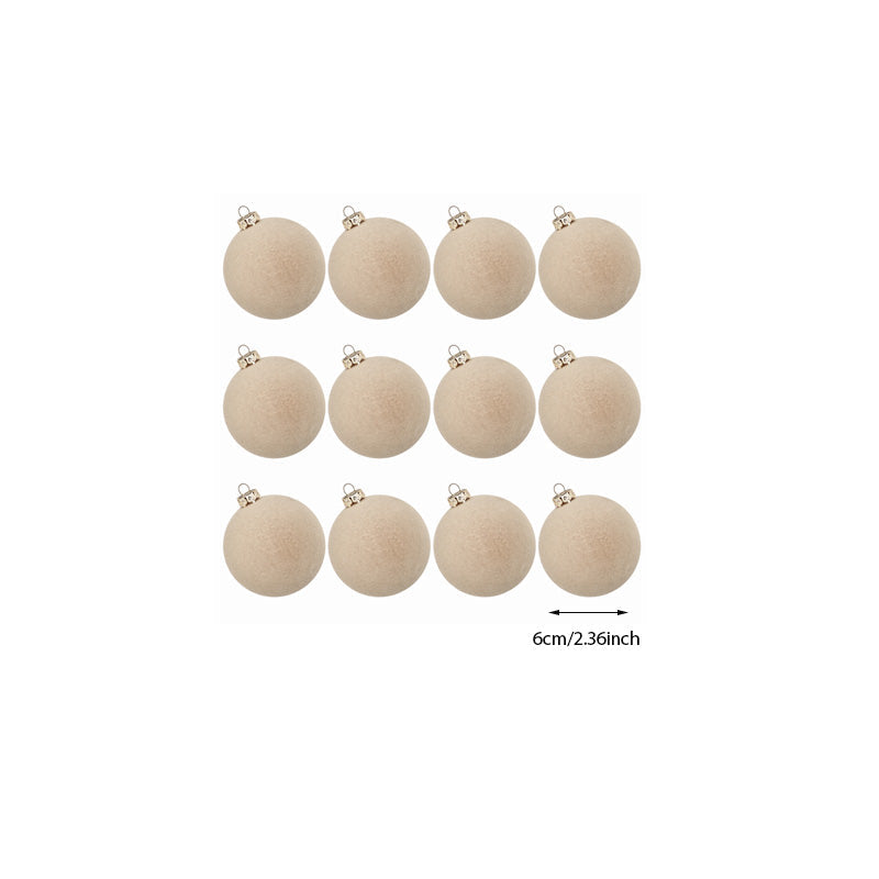Colverro™ Velvet Christmas Ornaments Set of 12 with Soft Matte Finish