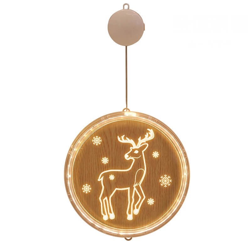 Colverro™ Acrylic LED Christmas Window Light with Suction Cup
