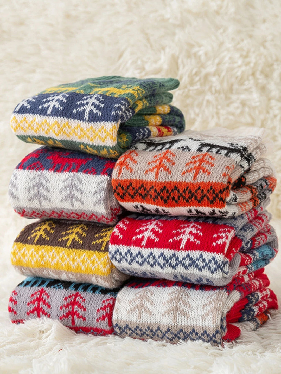 Colverro™ Snowflake Knit Leg Warmers – Soft, Breathable and Cozy
