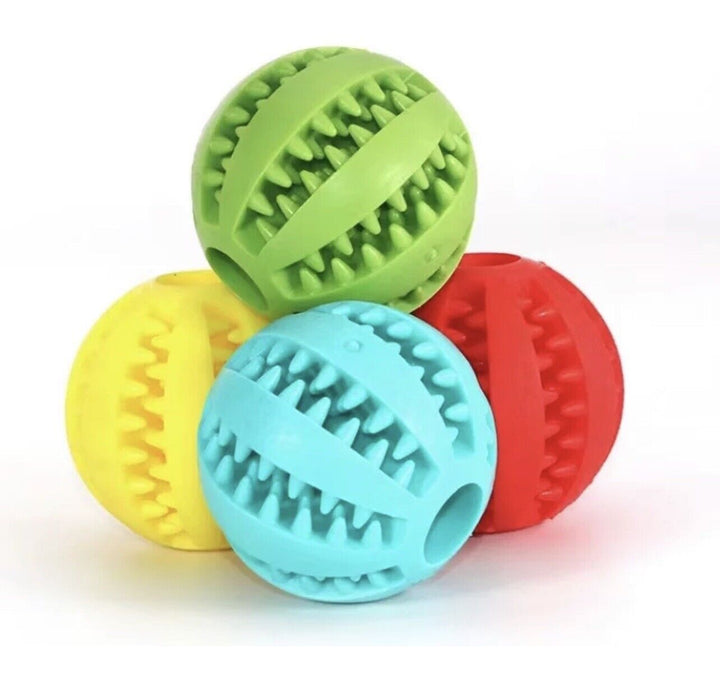 Colverro™ Tough Rubber Treat Ball for Dogs and Cats, Chew and Fetch Toy