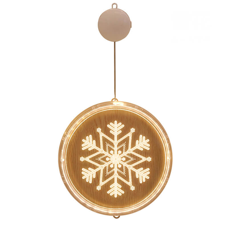 Colverro™ Acrylic LED Christmas Window Light with Suction Cup