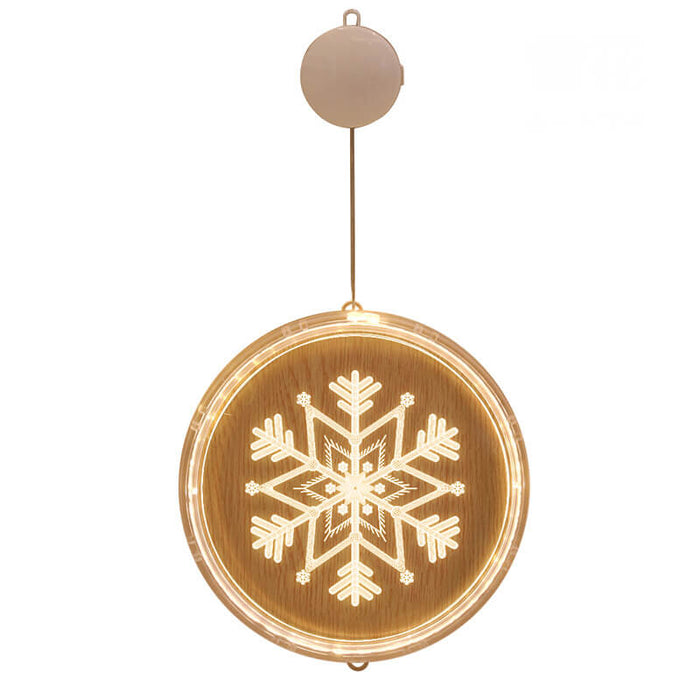 Colverro™ Acrylic LED Christmas Window Light with Suction Cup