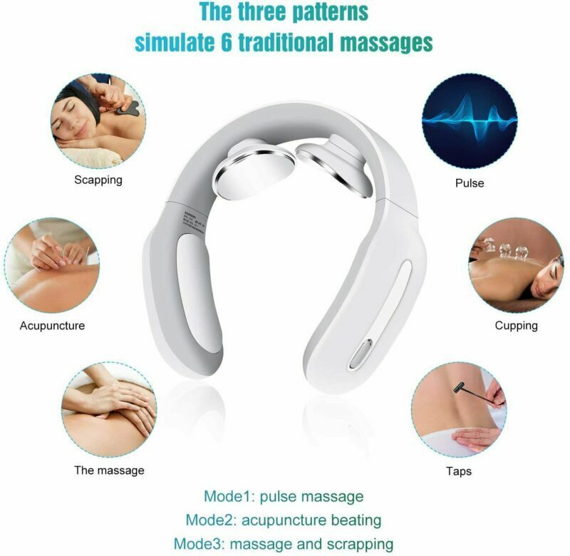 Colverro™ Cordless Pulse Neck Massager with Heat, 15 Intensities