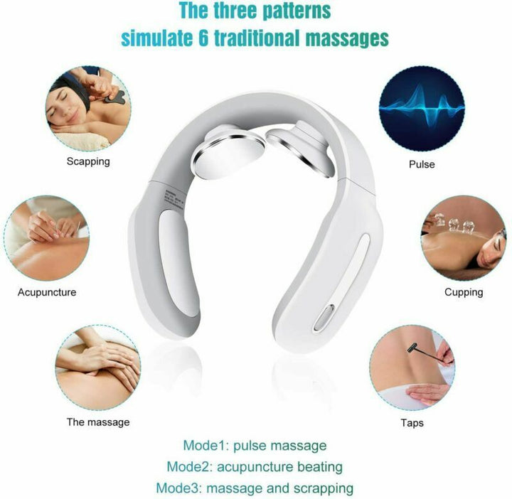 Colverro™ Cordless Pulse Neck Massager with Heat, 15 Intensities