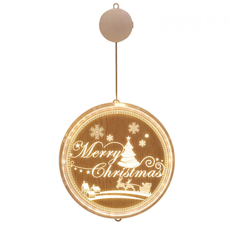 Colverro™ Acrylic LED Christmas Window Light with Suction Cup