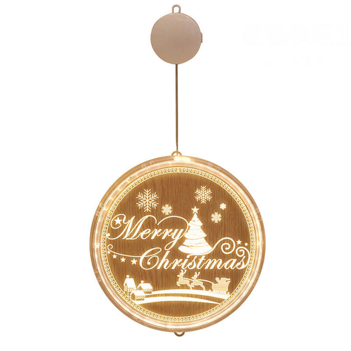 Colverro™ Acrylic LED Christmas Window Light with Suction Cup