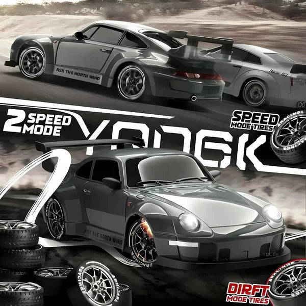 Colverro™ Retro 4WD Drift RC Car with LED Lights and Swappable Tires