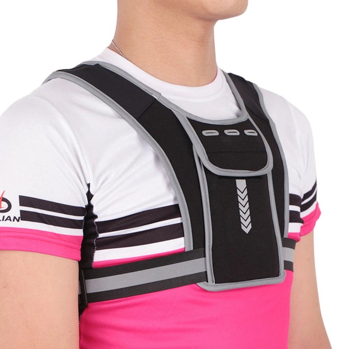 Colverro™ Reflective Running Vest Chest Bag with Large Phone Pocket