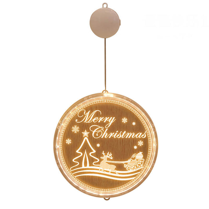 Colverro™ Acrylic LED Christmas Window Light with Suction Cup