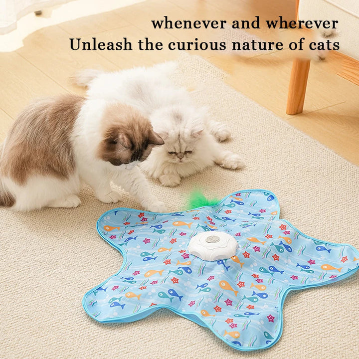 Colverro™ Interactive Hide and Seek Cat Toy with Moving Feather