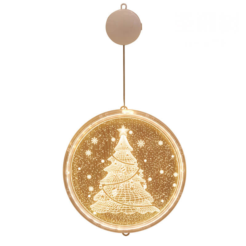 Colverro™ Acrylic LED Christmas Window Light with Suction Cup