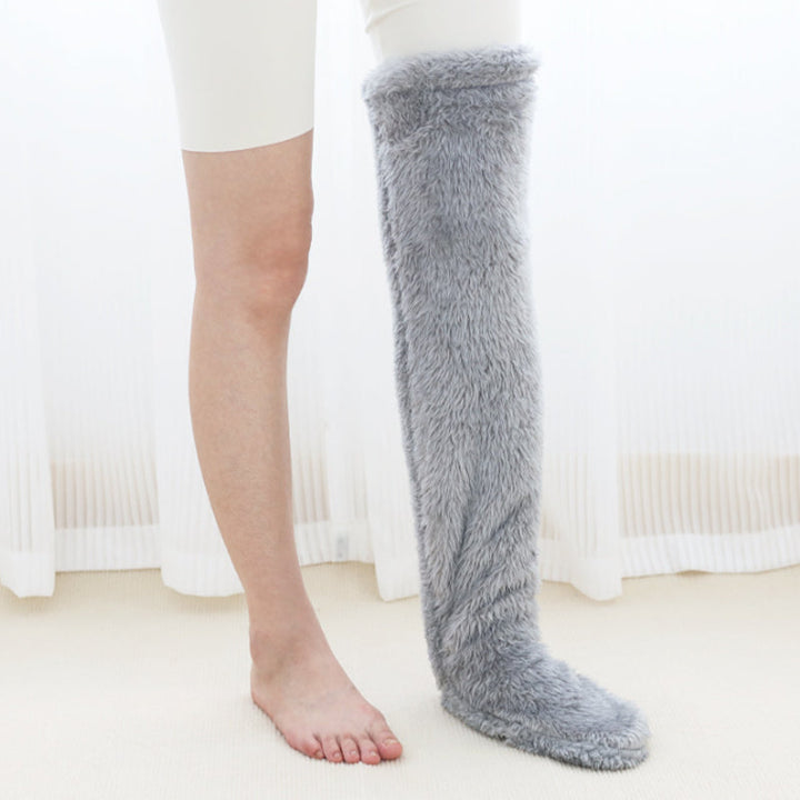 Colverro™ Fuzzy Footless Knee-High Leg Warmers for Cold Days