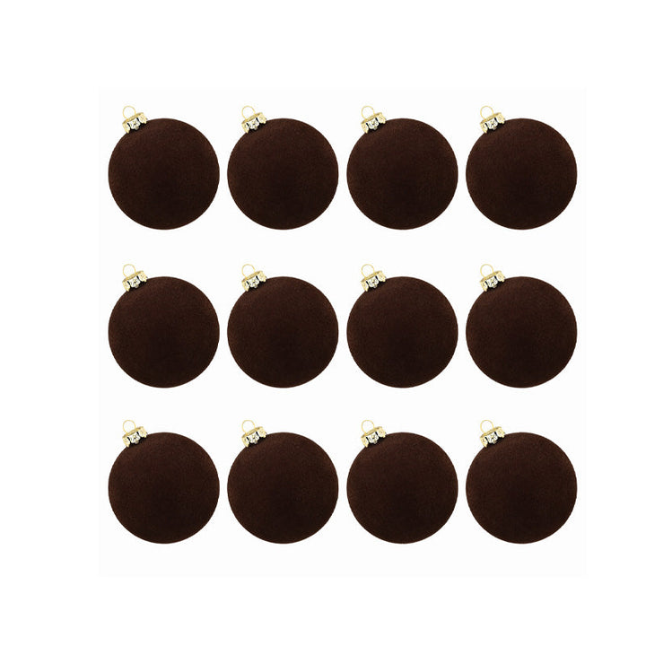 Colverro™ Velvet Christmas Ornaments Set of 12 with Soft Matte Finish