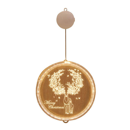 Colverro™ Acrylic LED Christmas Window Light with Suction Cup