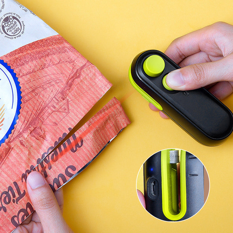 Colverro™ Rechargeable Mini Bag Heat Sealer with Built-In Cutter