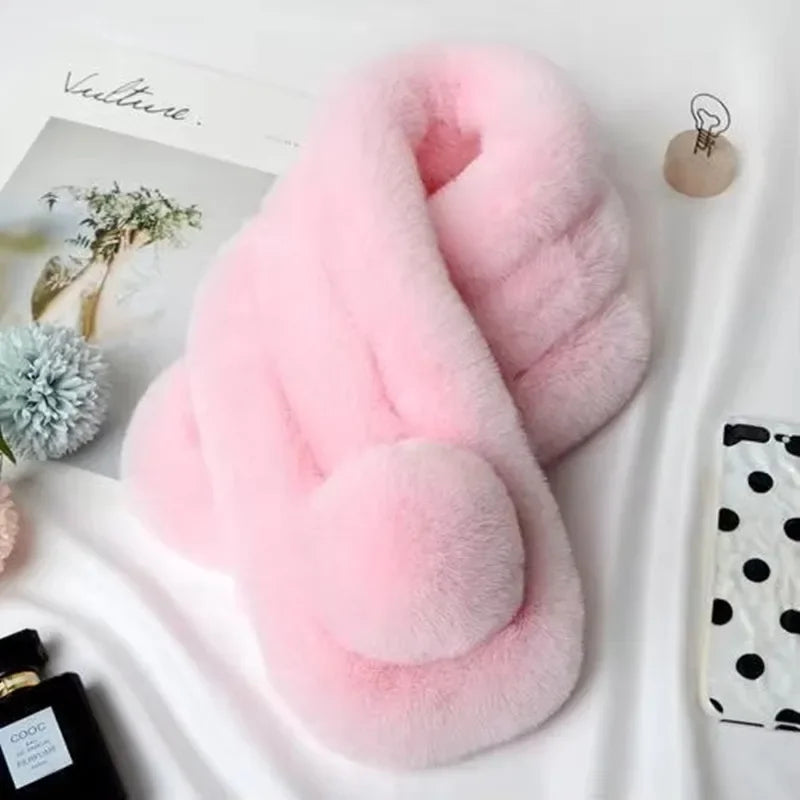 Colverro™ Plush Faux Fur Loop Scarf – Soft, Cozy Neck Warmer