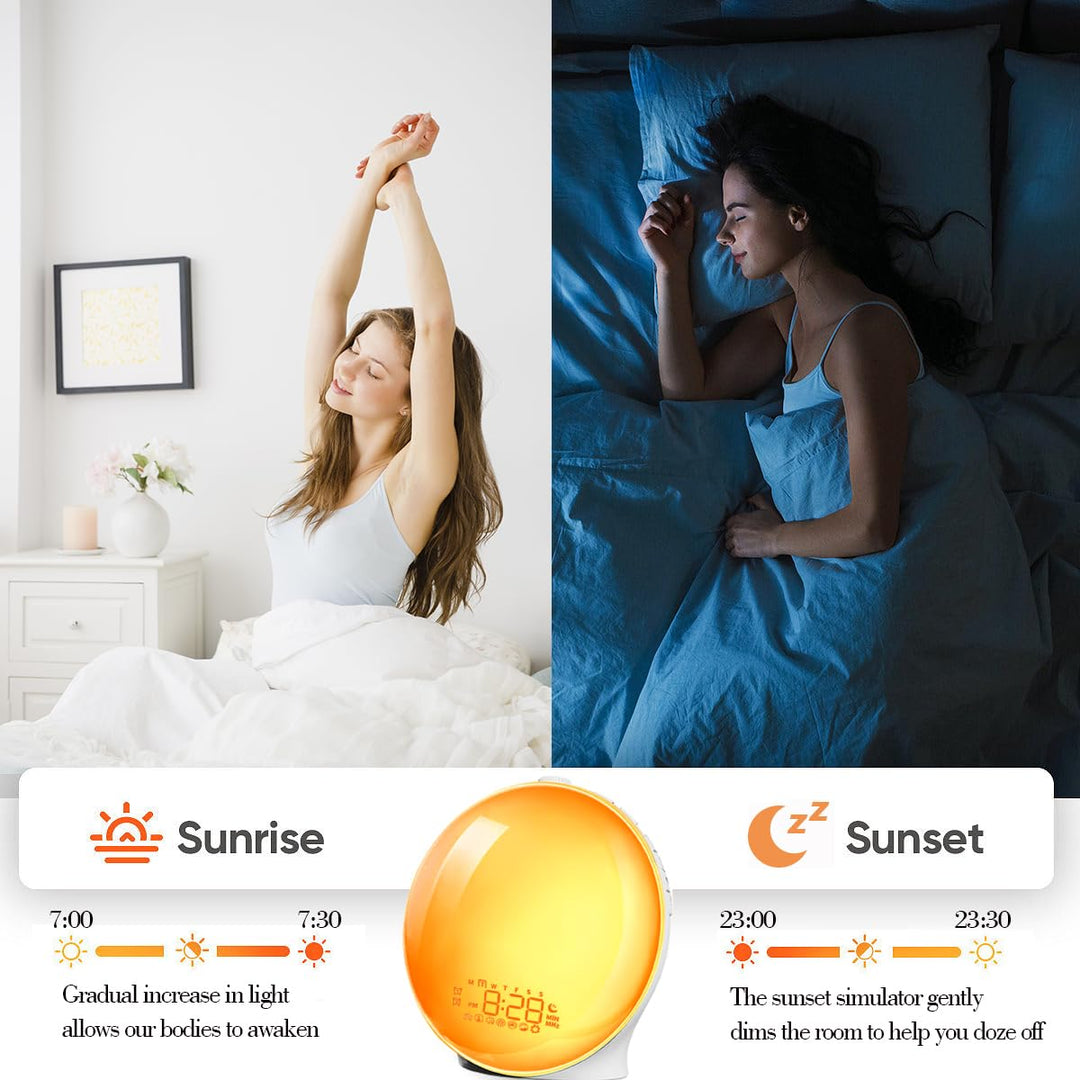 Colverro™ Sunrise Alarm Clock with Wake-Up Light and Nature Sounds