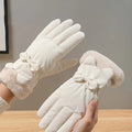 Colverro™ Elegant Touchscreen Winter Gloves for Women with Bow Accent
