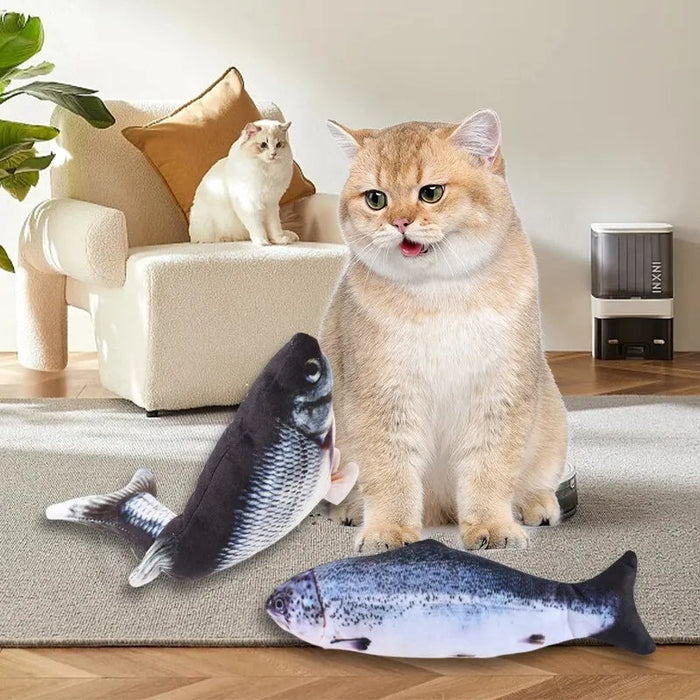 Colverro™ Flopping Fish Cat Toy, USB Rechargeable with Lifelike Wiggle