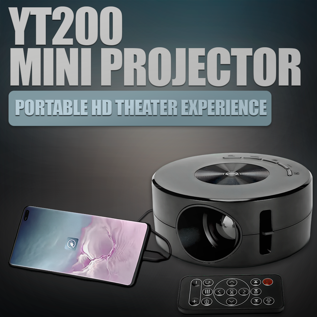 Colverro™ Mini Portable Projector with 1080P Support, Power Bank Ready