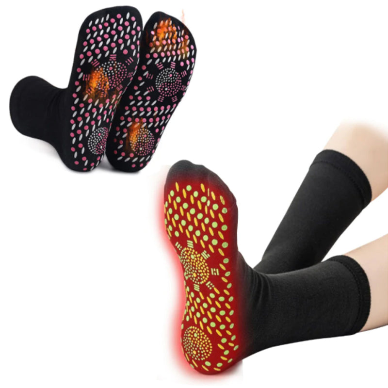 Colverro™ Self-Warming Tourmaline Socks with Massage Texture, 2 Pairs