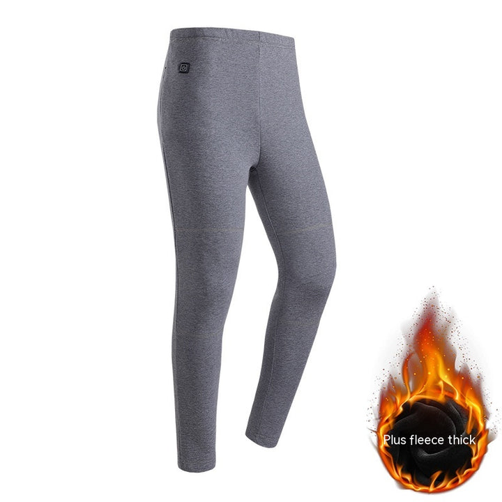 Black heated thermal underwear set with USB cable