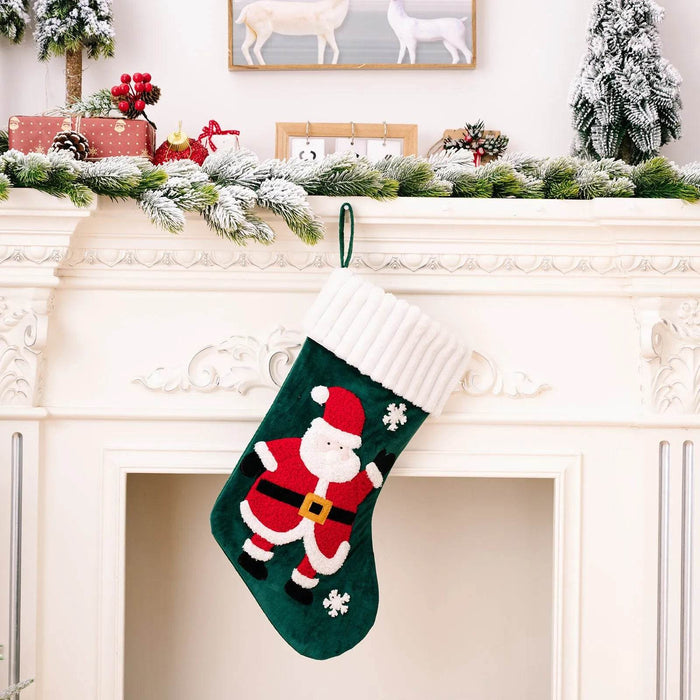 Colverro™ Gold Velvet Patch Christmas Stocking Ornament