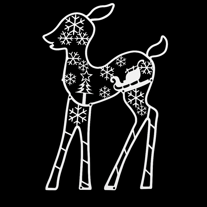 Colverro™ Large Light-Up Acrylic Reindeer Figure with 240 LEDs and Timer