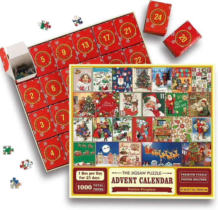 Colverro™ Christmas Jigsaw Puzzle 1000 Pieces with Holiday Designs