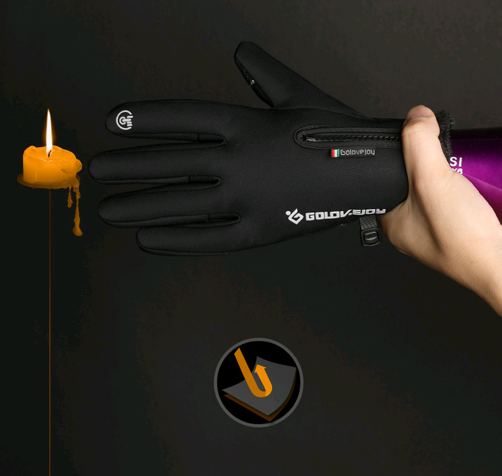 Colverro™ Fleece Thermal Gloves with Zipper Cuff and Touchscreen Tips