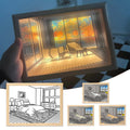 LED light painting of sunlit room
