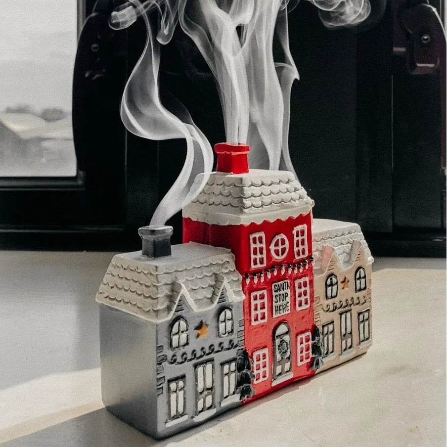 Colverro™ Christmas Cabin Incense Cone Burner with 2 Cones Included