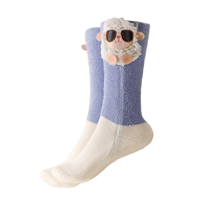 Colverro Heated Cartoon Socks with Rechargeable USB-C Batteries
