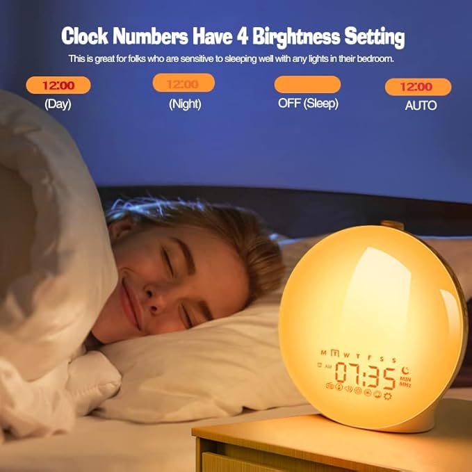 Colverro™ Sunrise Alarm Clock with Wake-Up Light and Nature Sounds