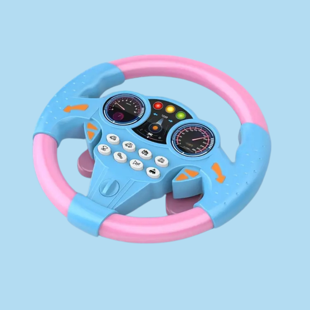 Colverro™ Kids Toy Steering Wheel with Suction Cup, Lights and Sounds