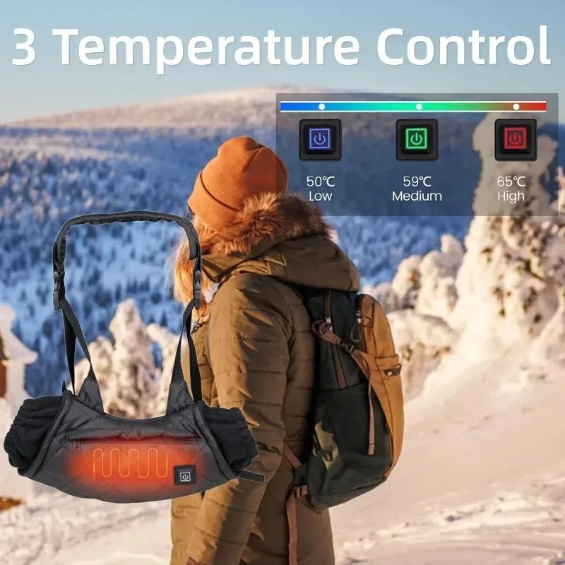 Colverro™ Heated Hand Muff with 3 Heat Settings and Shoulder Strap