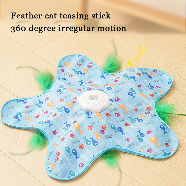 Colverro™ Interactive Hide and Seek Cat Toy with Moving Feather