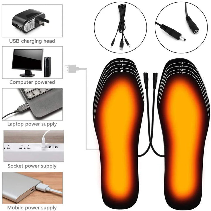 Colverro™ USB Heated Shoe Insoles for Warm Feet on the Go