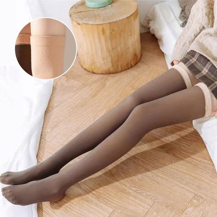 Colverro™ Thick Fleece-Lined Thigh-High Socks That Stay Up