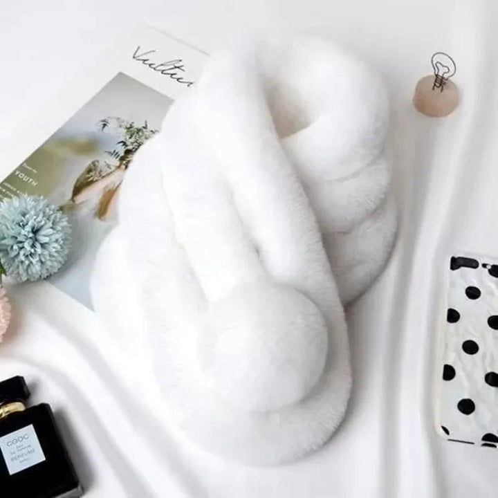 Colverro™ Plush Faux Fur Loop Scarf – Soft, Cozy Neck Warmer