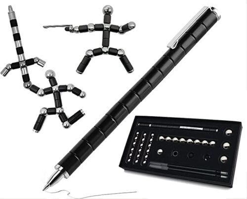 Colverro™ Magnetic Fidget Pen with Stylus Tip and Build-Your-Own Shapes